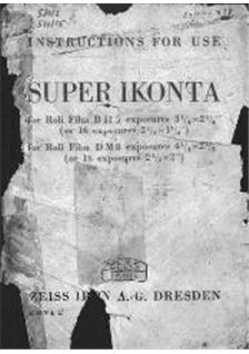 Zeiss Ikon Super Ikonta 1 manual. Camera Instructions.